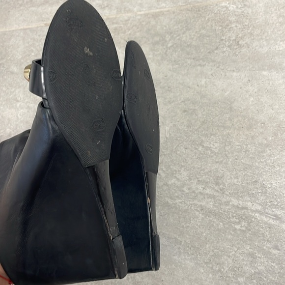 BALENCIAGA Paris wedge leather sandals shoes size 38 Euro 7.5 US - Picture 4 of 5